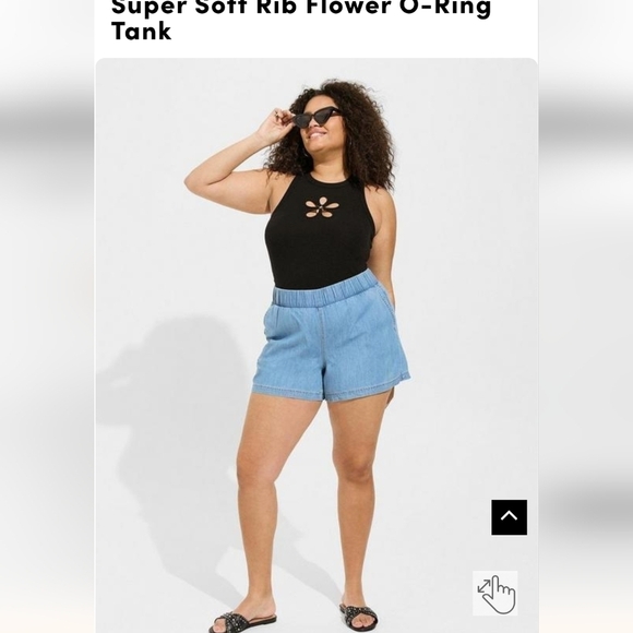 Torrid Super Soft Rib Flower O-Ring Tank Plus, size 4x NWT - Picture 6 of 11